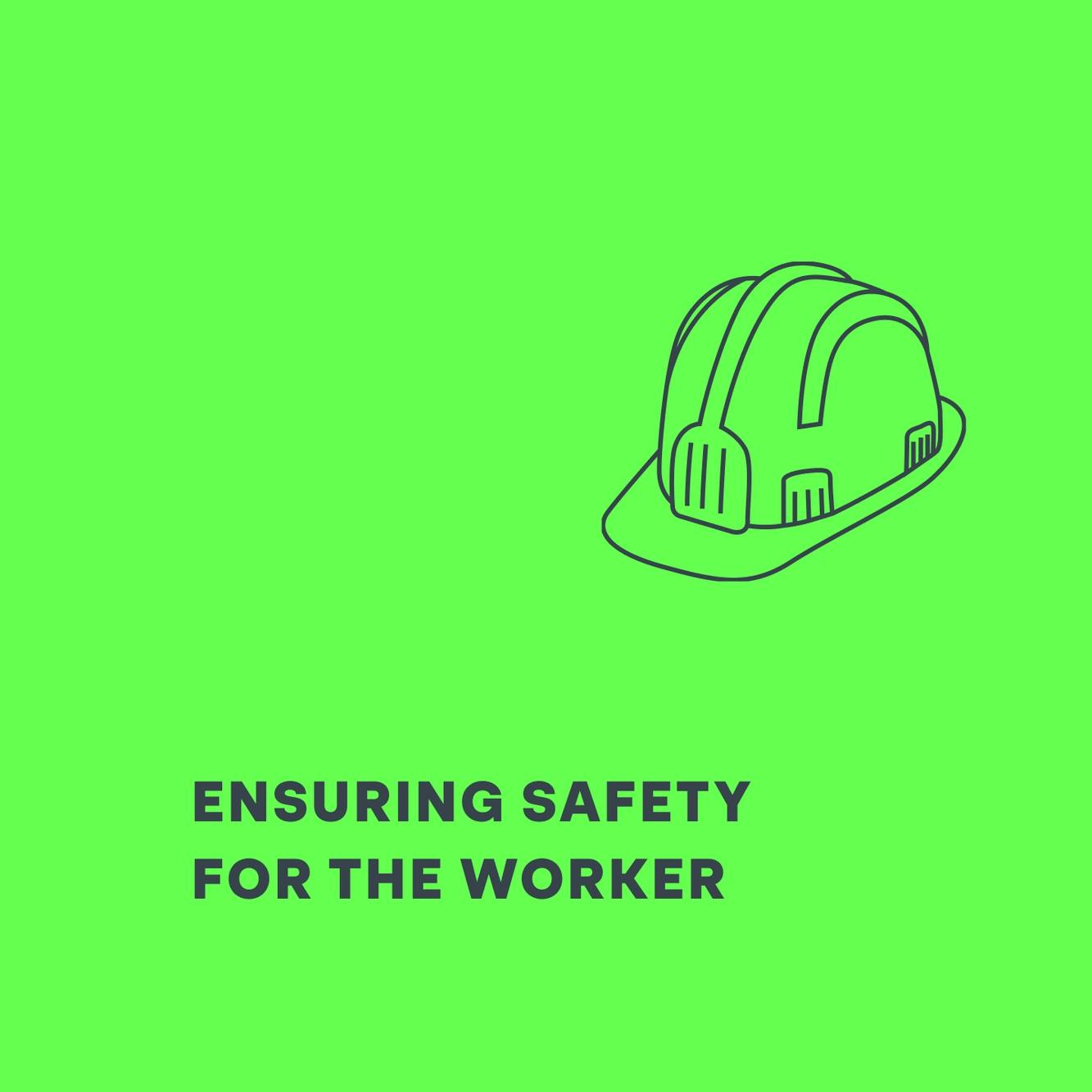 Illustration eines Baustellen Helms auf neongrünem Hintergrund, Arbeitssicherheit © good matters
