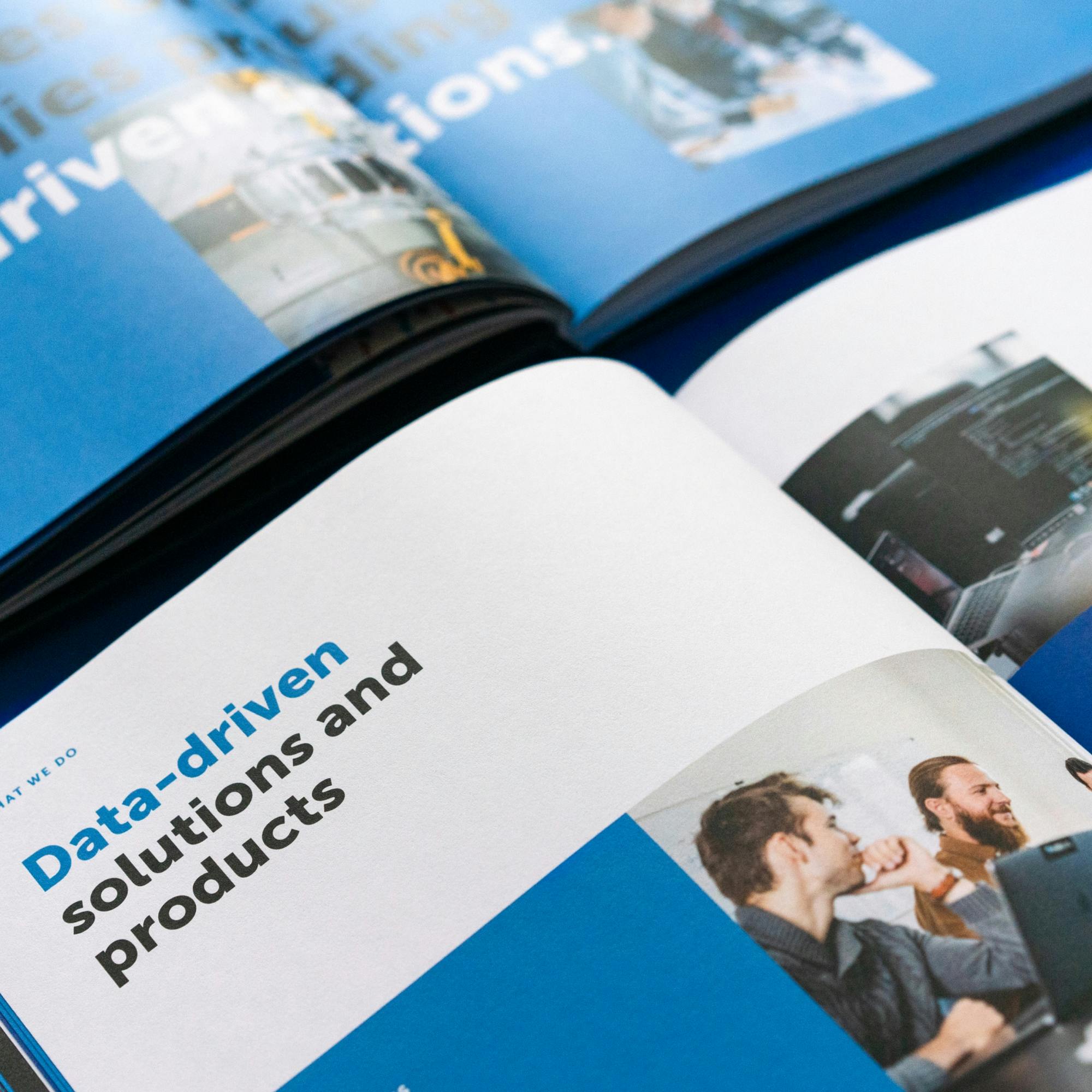 Detailaufnahme der Headline: Data-driven solutions and products © goodmatters