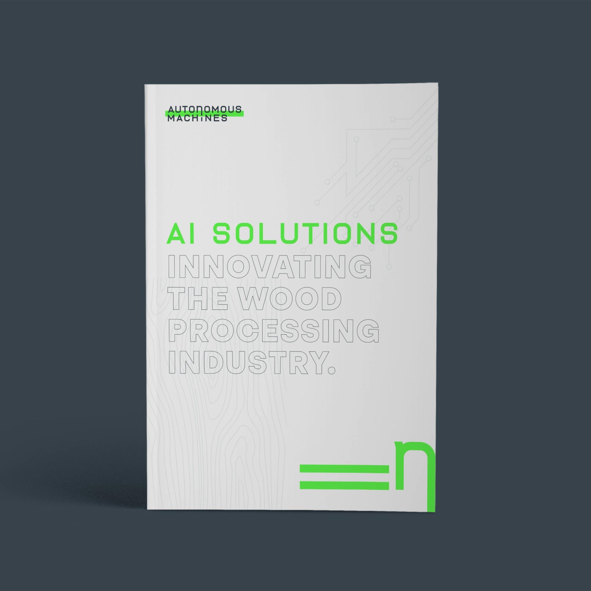 Umschlag eines Magazins mit der Headline: AI Solutions innovating the wood processing industry © good matters
