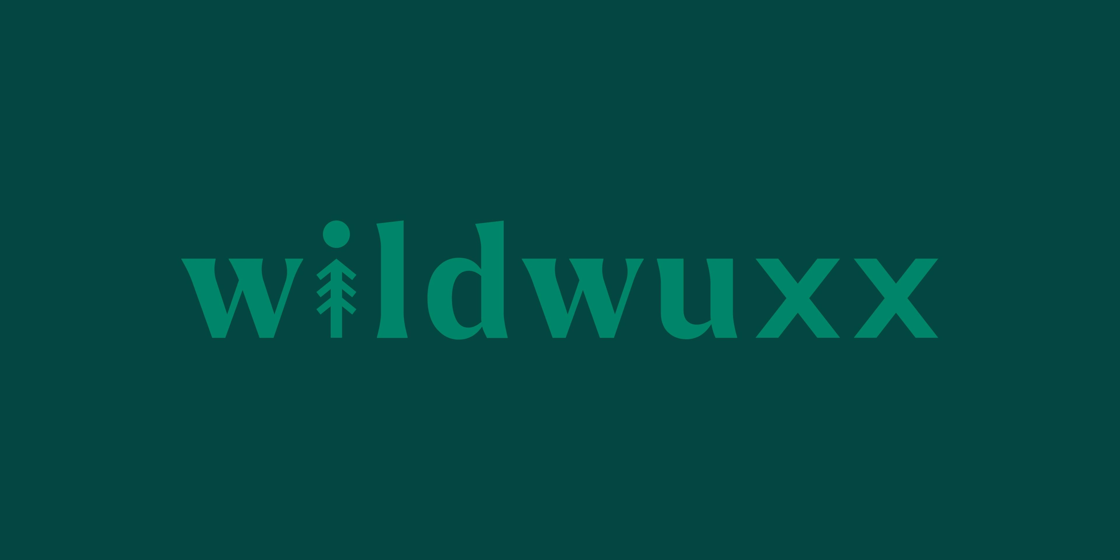 wildwuxx Logo auf dunkelgrünem Hintergrund © good matters
