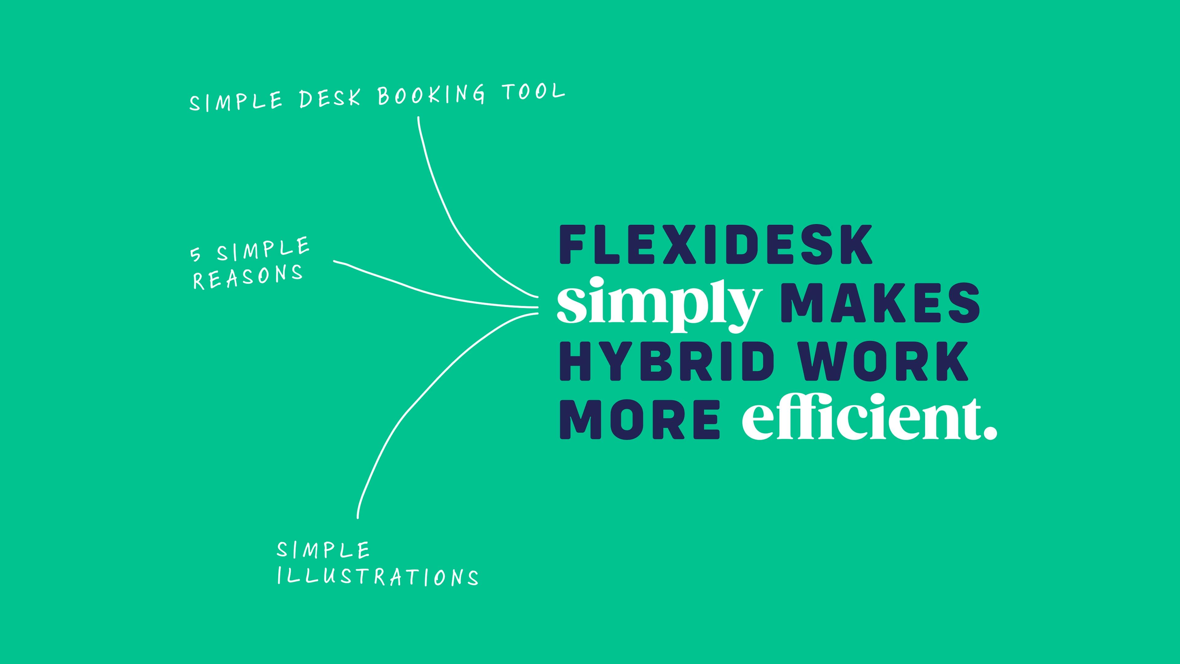 Flexidesk ist einfach – das spiegelt sich in den 5 einfachen Gründen für Flexidesk sowie im Illustrationsstil wieder © good matters