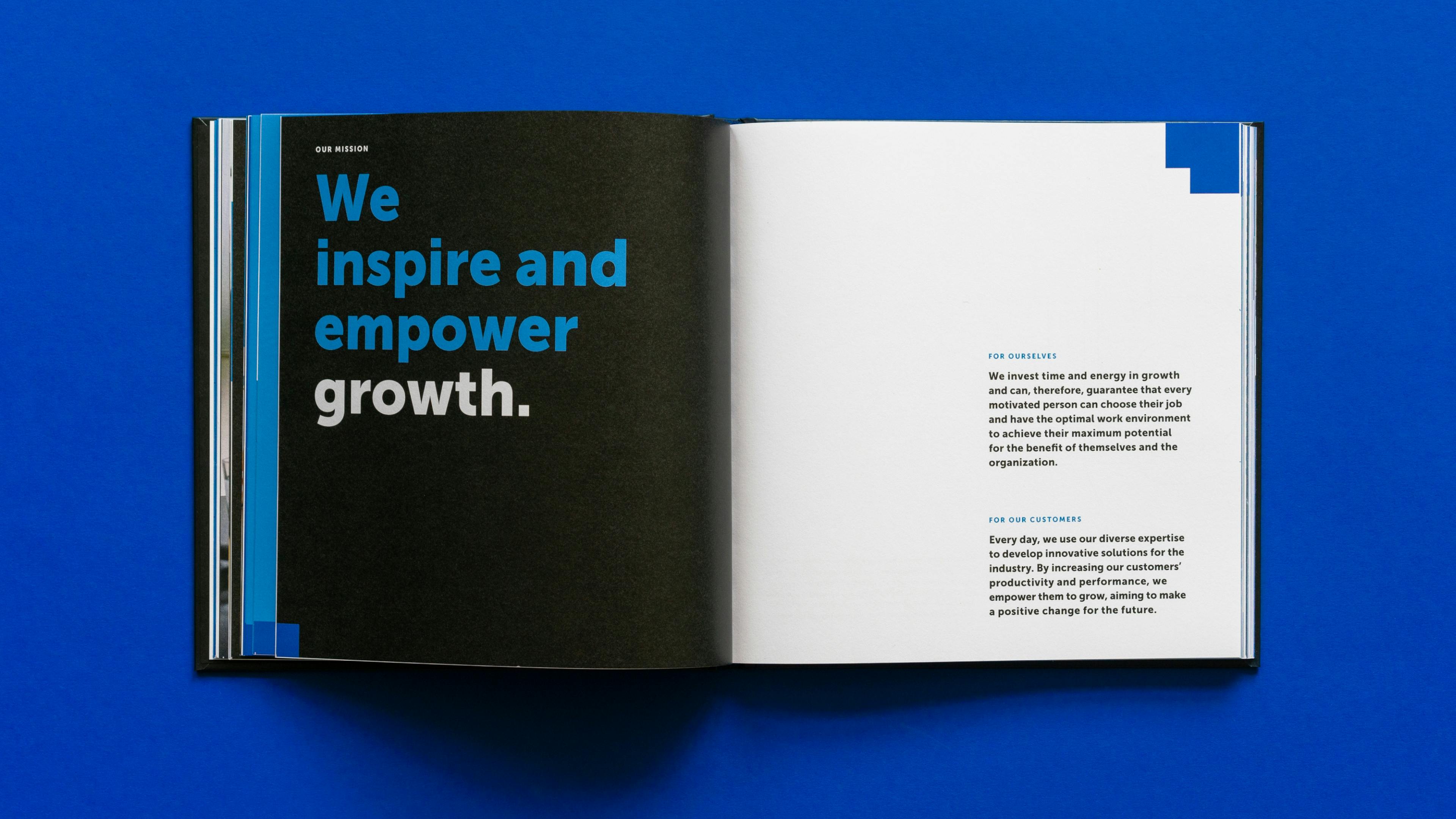 Doppelseite der craftworks Mission: We inspire and empower growth. © goodmatters
